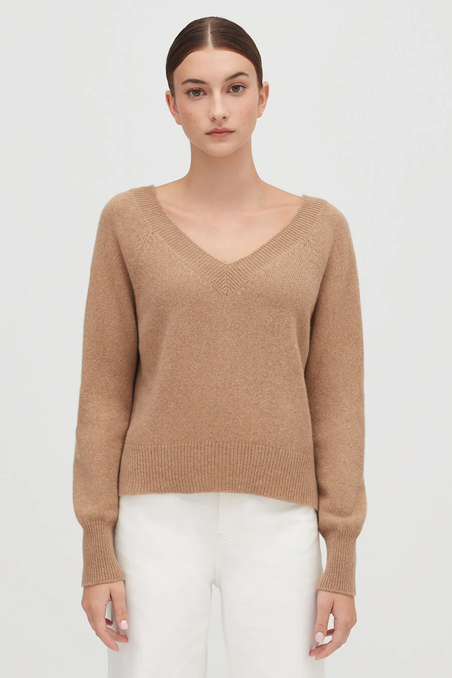 Cashmere Deep V-Neck Sweater - Image 11