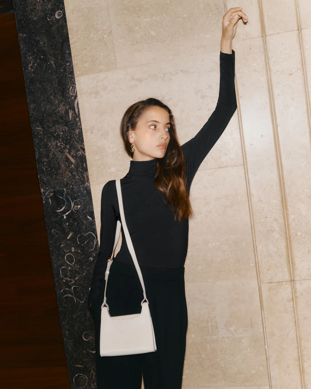 Slim Back Slit Turtleneck Tee - Image 3