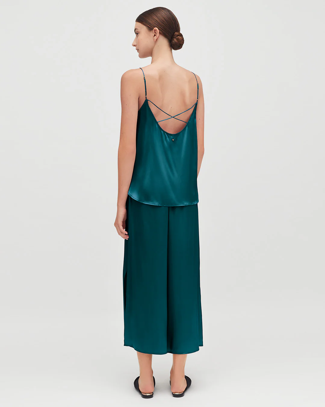 Washable Charmeuse Cropped Wide-Leg Pant - Image 34