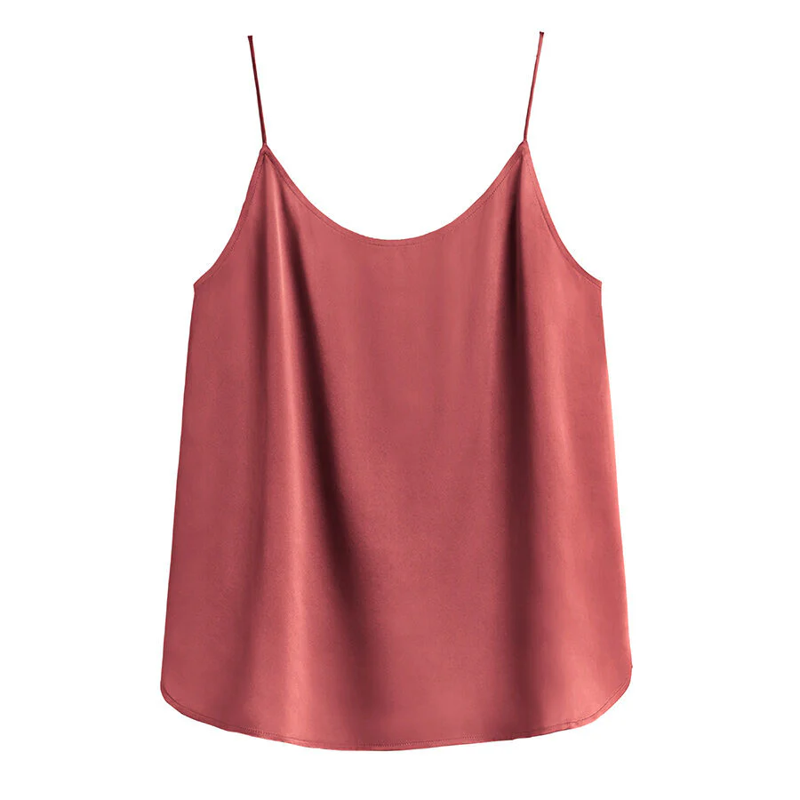 Washable Charmeuse Cross-Back Cami - Image 9