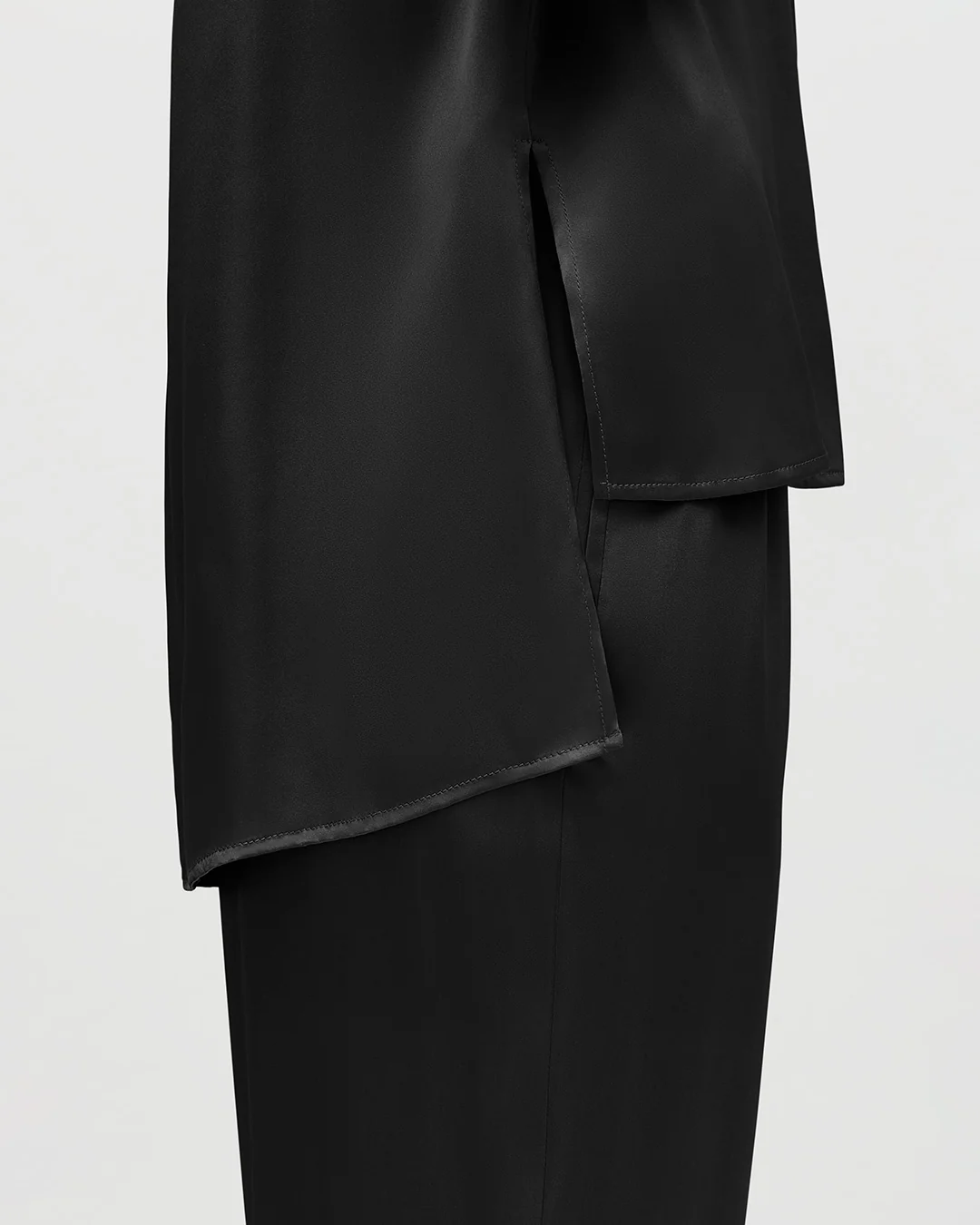 Washable Charmeuse High-Low Top - Image 22